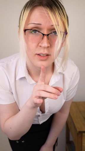 Sexy Librarian Uses Her Cock to Keep You Quiet ASMR