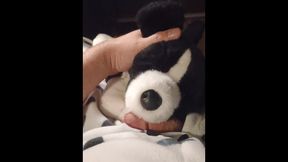 POINT OF VIEW Plushie Border Collie Makes Onesie Puppy Spunk!