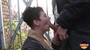 Short Haired Brunette Loves It