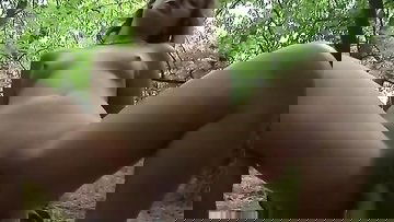 Public blowjob from blonde in red dress