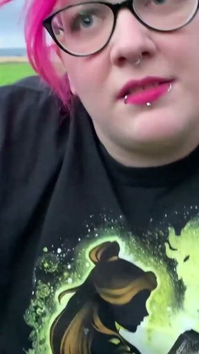 Piss Compilation - German BBW Abby Strange pissing, outdoor   Clip 1