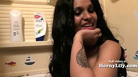 Horny Indian girl with big tits and ass gets JOI from English and Tamil amateurs