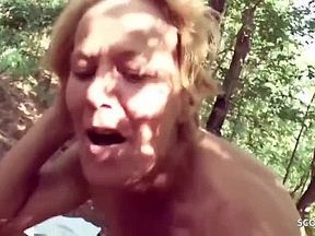 71yr Old Grandma Elisa Seduce To Public Sex By Young Guy