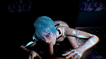 Sex Robot Fucked in the Bus POV