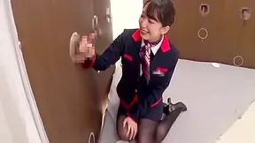 Elegant Asian Babe Works Her Lips And Hands On Mystery Cocks