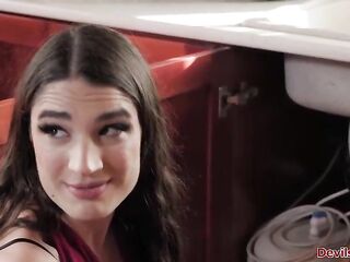 French housekeeper Candie Luciani gets her boss hard.Shes sucking his large dong.The dude fondled her natural bazookas.licks her booty previous to banging her hard