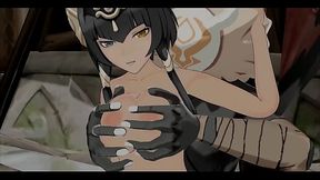 Candace X Hilichurls Sex Hentai Genshin Impact Outside Camp Big Boobs Cumshot MMD 3D Black Hair
