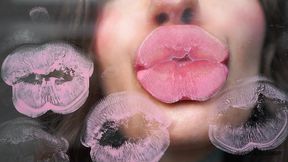 sensual creamy pink lipgloss kiss