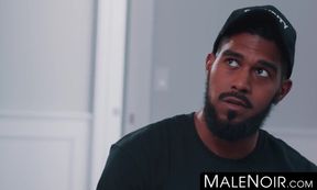 MaleNoir.com - Black security guard anally fucks his Asian customer hard and rough wi
