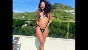 Curly Latina cheats on her new husband with his best friend