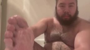 Scrubbing My Feet And Pits
