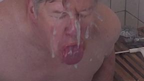 Shower Bating, Cumming Hard and Licking It up