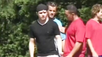 Sporty footballer jocks have a hardcore gay orgy after the game