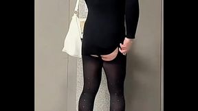 Sissy Presenting New Dress and Small Walk Around Outdoor
