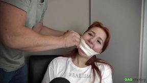 Red Foxy - Microfoam tape gagged