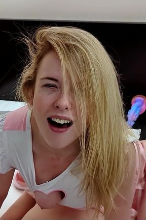 German Blonde Girl Pick up Two Guys for Amateur MMF Threesome in Hotel
