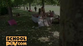 ”itsPOV: Teen sluts Tiffany Tatum, Mona Blue & Marilyn Sugar in foursome”