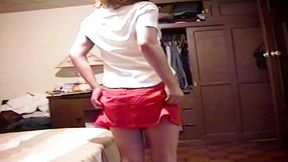 Latina shows off before stepson to make him masturbate and cum