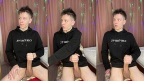 twink prostate tingles during intense solo hand pump