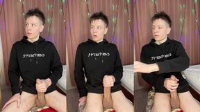 twink prostate tingles during intense solo hand pump