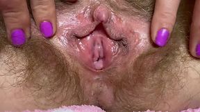 Fingering My Fat Clit To One Hell of a Hairy Pussy Orgasm