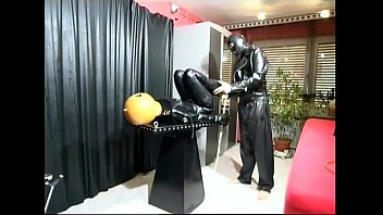 Slave girl gets tied up by her master