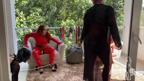 Crossdresser training ass by Queens friends