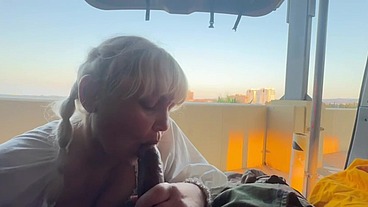 Car sex with milf in public