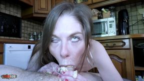 crazy and messy anal sex in the kitchen with alice maze and terry kemaco
