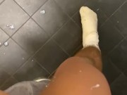Big cumshot in public toilet - onlyfans: thegrandee