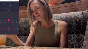 Slut Goes Wild with Lush Vibe, Cums in Public Restaurant