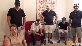 5 COCK SURPRISE for Claire P: A gangbang she won'_t forget easily!