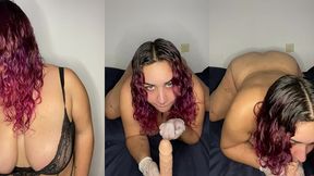hot teen se pone sus guantes de latex para provocar con su cuerpo
