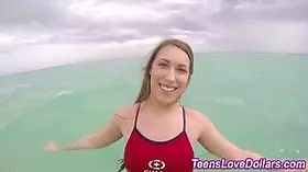 Young lifeguard cum cash