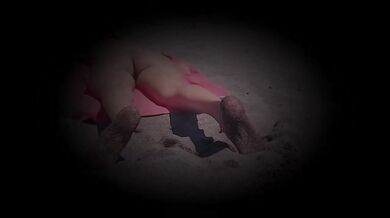 Amazing exhibitionist girl teases voyeur at public nude beach
