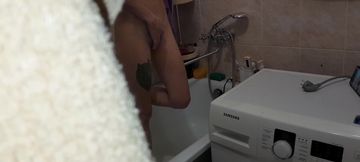 I Spy on My Younger Step Sister in the Bathroom and Jerk off