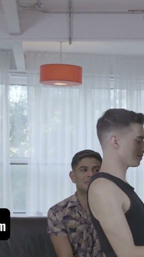 Twink Trade - Hot And Sultry Latino Stepdads Feed Their Twink Stepsons With Cum And Make Them Share   Clip 1