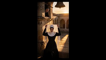 HOLY WEEK SPECIAL-ALTAIN GIRL SPIES ON THE Slutty NUNS OF THE CONVENT- PORN IN SPANISH- AI PORN- NUNS FETISH