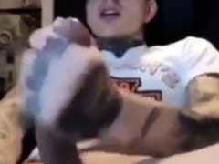 Latin tattoo biggest cock cumshot