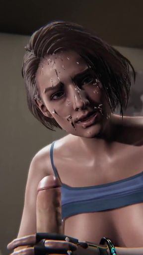 Stunning moment from &quot;Resident Evil  Remake - Jill Valentine blowjob and sex - 3D Porn&quot;