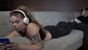 Laura'_s Unaware Cuckold Footjob - Dreamgirls in Socks