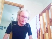 Very messy hair skinny femboy in a tight shirt has a very rough fuck with his teddy bear