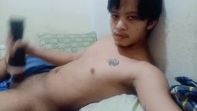 Asian Cute Guy Playing Sex Toy.