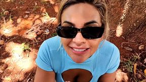 she showed off her beautiful body in a public park and didn t miss the opportunity to once again give her ass in a forbidden place in broad daylight. vagninho e luna oliveira