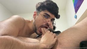 Sucking My Friend Hard Dick and Swallow His Cum