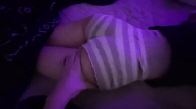 Soothing massage. Lotion ejaculation