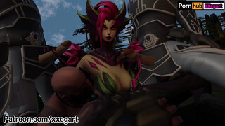 League Of Legends - Zyra SEX Braum On top full scene