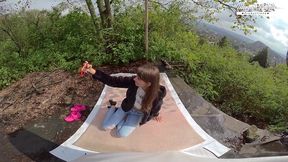 lili charmelle - cowgirl fucking in public outdoors - from vr