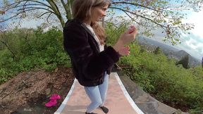 lili charmelle - cowgirl fucking in public outdoors - from vr