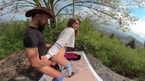 lili charmelle - cowgirl fucking in public outdoors - from vr